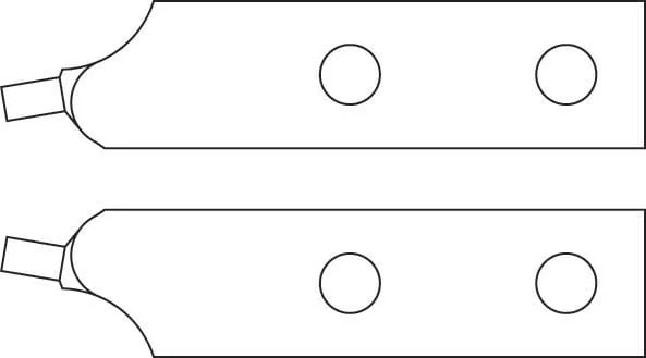 Gedore - E8000J4ELGED - Pair of Spare Tips, Straight, D 3.2 mm