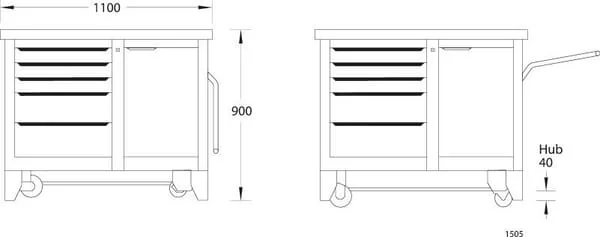 Gedore - GW1505 - Gedore Mobile Workbench with Lifting System