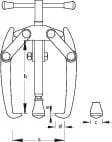 Gedore - HG11301 - 1.13 Battery Terminal Puller 3-Arm 60x60 mm