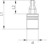 Gedore - IN20K4GED - Screwdriver Bit Socket 1/4" Ball-End IN-HEX 4mm