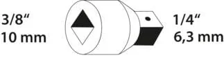 Gedore - KB3020GED - Impact Reducer 3/8" To 1/4"