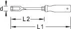 Gedore - SL21337 - Gedore Socket Wrench with Handle 7mm, Box-End Wrench