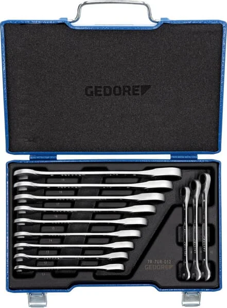 Gedore - SL7R012 - Gedore Ratcheting Combination Wrench Set 12 pcs