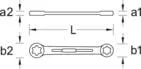 Gedore - SLTX4E6E8 - Double-End Ring Wrench Torx® E6xE8