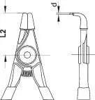 Gedore - TA8000A01 - 8000 A 01 Pliers for external retaining rings bent 3-10 mm