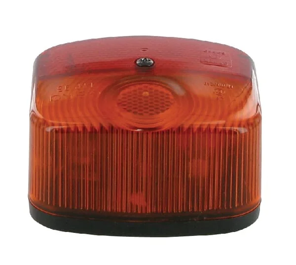 Geka - BBS95L - Rear Light LH Square, 12V, Amber/Red, Bolt On, Flat Plug, Geka