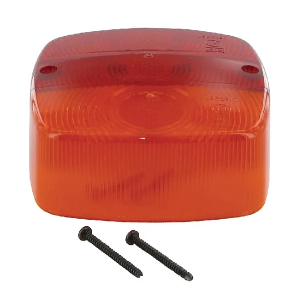 Geka - E123 - Light Lens, Red/Amber, Square Rear/Left Geka