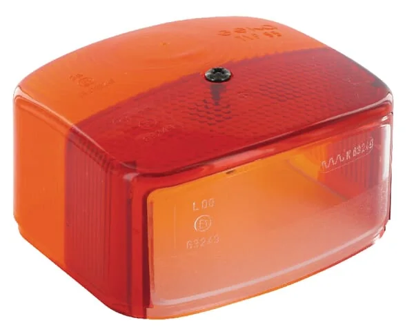 Geka - EK95 - Light Lens, Red/Transparent/Amber, Square Rear/Left Geka