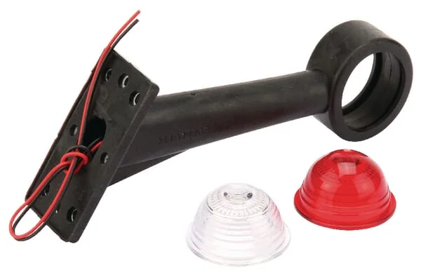 Geka - SPL19 - Marker Light 5W, Round, 12/24V, Red/White, Bolt On, Diameter 60mm, Geka