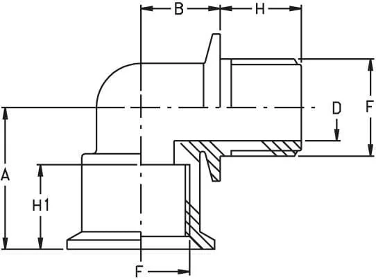 GEOline - 8021201 - Elbow 90° 3/4" F/M