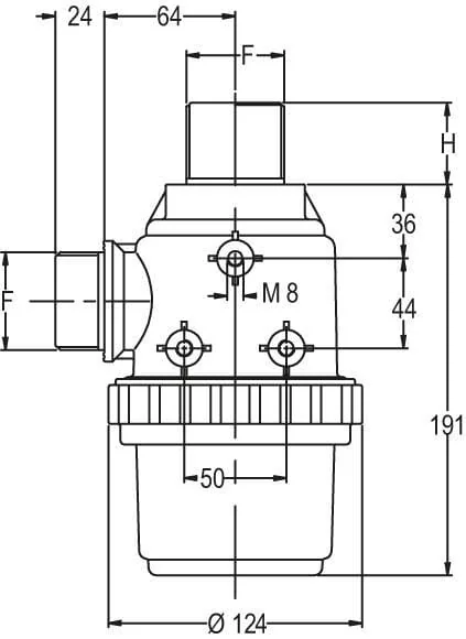 GEOline - 8081001 - Suction Filter 1 1/2"m 150 l/min 50 Mesh