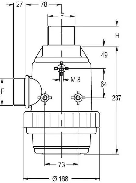 GEOline - 8087001 - Suction Filter 1 1/2"m 180 l/min 50 Mesh