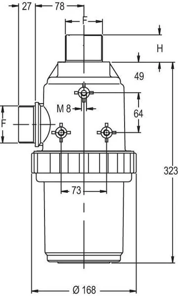 GEOline - 8095004 - Suction Filter 2"m 260 l/min 50 Mesh