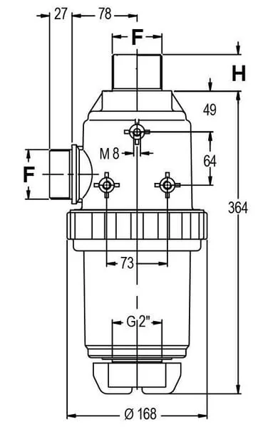 GEOline - 8096001 - Suction Filter 2"m 260 l/min 50 Mesh