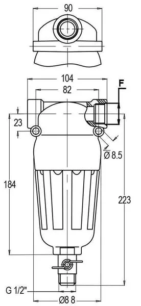GEOline - 8135001 - Pressure Filter 3/4"f 150 l/min 50 Mesh