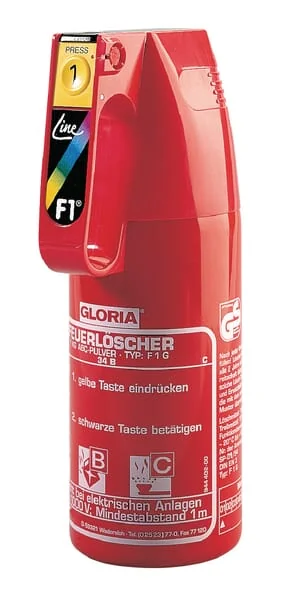 Gloria - FLP1G - Dry Powder Fire Extinguisher, 1 kg