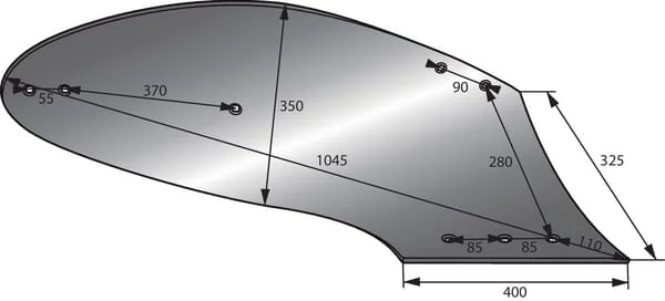 Goizin - 011524 - Mouldboard RH 15" Cylinder Goizin