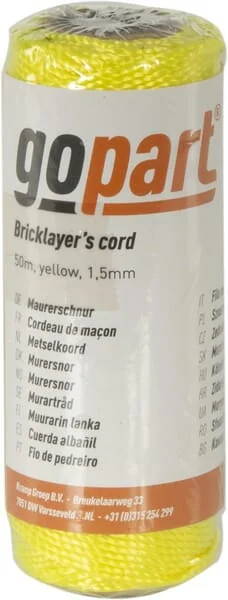 Gopart - 200030GP - PP Brick Cord 1.5mm Yellow 50m