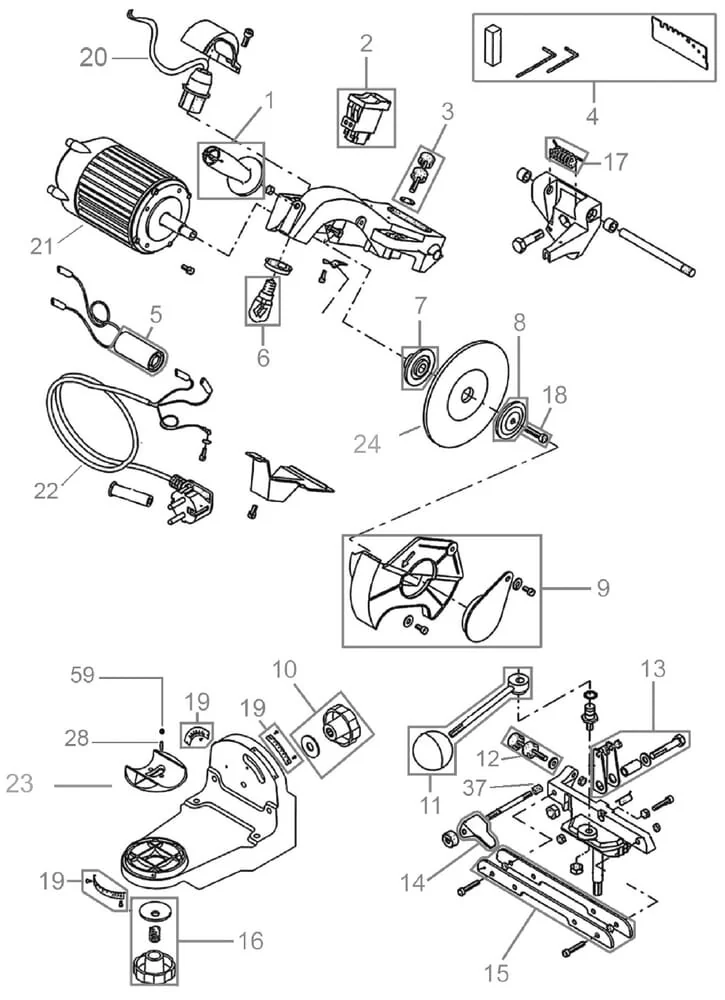 Gopart - 78003GP - Bench Chain Grinder, Gopart