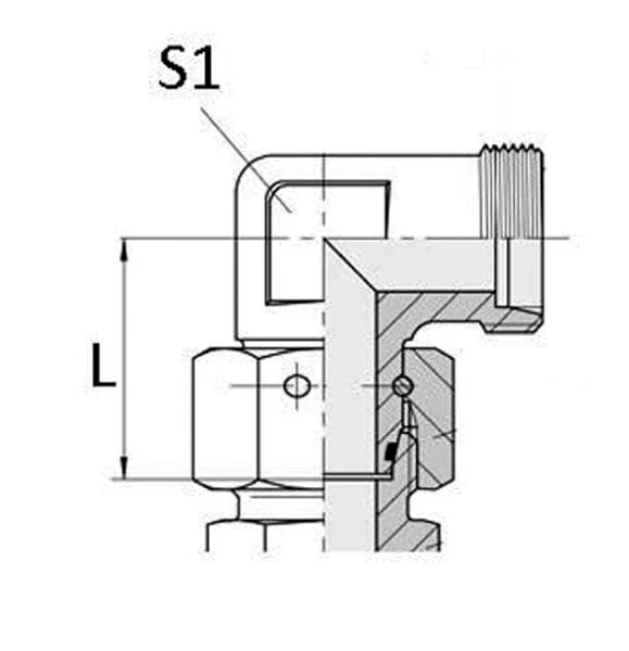 Gopart - EWSD12LP050GP - Elbow Connector Swivel 90° M18x1.5 12L 50 Pieces