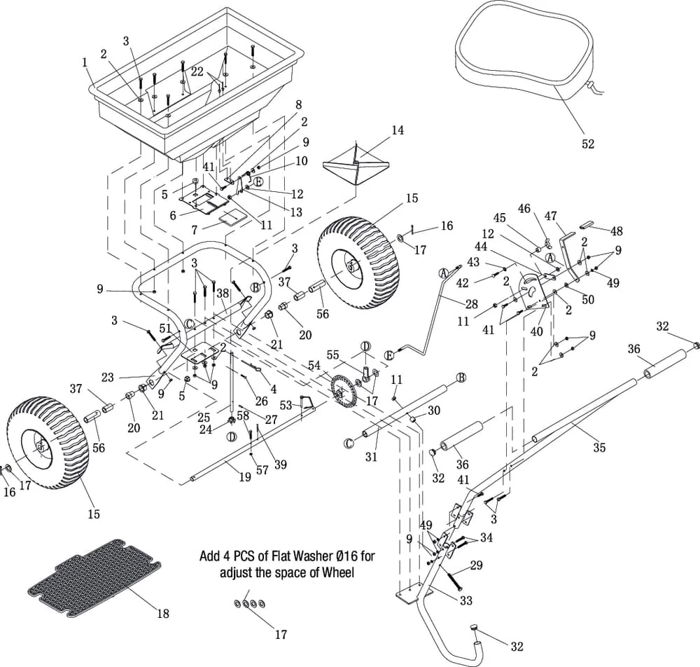 Gopart - FGP455239GP - Gopart Push Spreader 56 kg