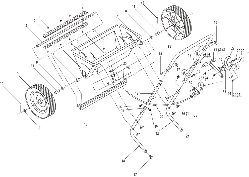 Gopart - FGP455400GP - Spreader 25 L, Gopart