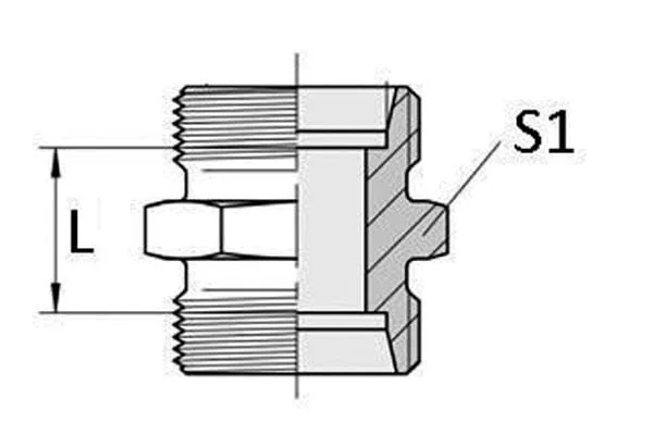 Gopart - GS8LP050GP - Straight Coupling 50 Pieces