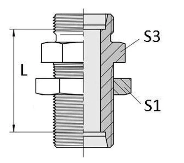 Gopart - GSS12LP050GP - Cutting Ring Coupling Bulkhead Box 50pcs