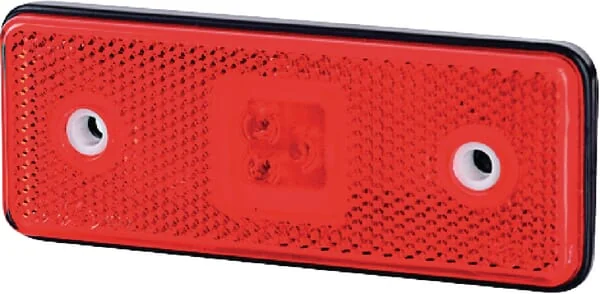 Gopart - LA35055 - Marker Light LED, 0.4/0.7W, Rectangular, 12/24V, Red, 112x45x11mm, 3 LED's