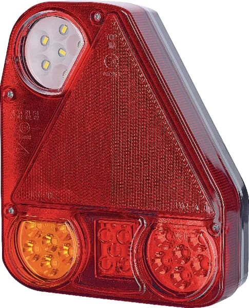 Gopart - LA45002 - Rear Light RH LED, Rectangular, 12/24V, White/Orange/Red, 206x55x174mm