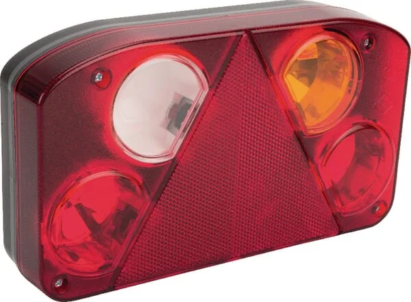 Gopart - LA45062 - Rear Light RH Rectangular, 12/24V, White/Orange/Red, 238x138x54.5mm