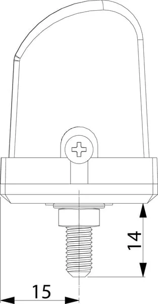 Gopart - LA46002 - License Plate Light 5W, Rectangular, 12/24V, White, 85x30x38.8mm