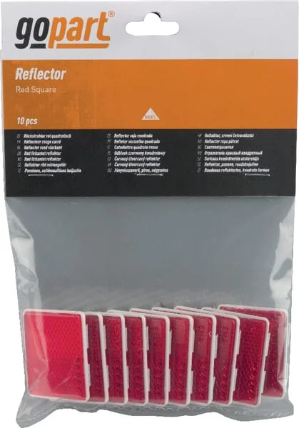 Gopart - LA75012 - Reflector, Red, Square