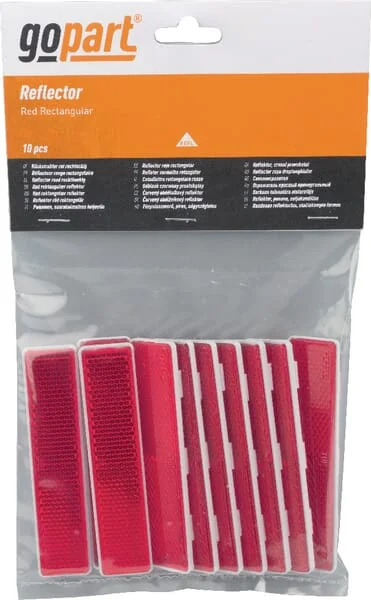 Gopart - LA75015 - Reflector, Red, Rectangular