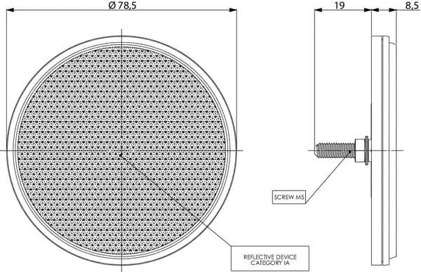Gopart - LA75019 - Reflector, White, Round