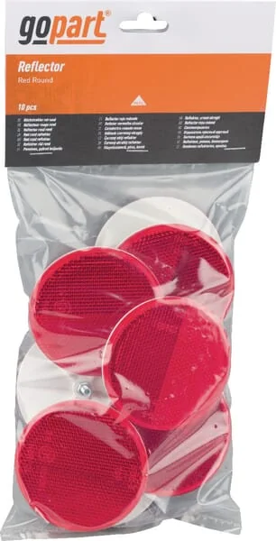 Gopart - LA75021 - Reflector, Red, Round
