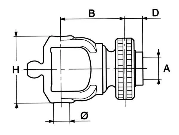 Gopart - PTO920Y21DYWGP - Yoke, Quick Disconnect, 1-3/8"-6 Spline, PTO 20