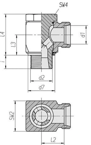 Gopart - RSWS12L38P025GP - Banjo Coupling + Bolt RSWS-WD 25pc