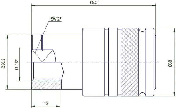 Gopart - SKPF12C08N - Female Coupling IG 1/2"