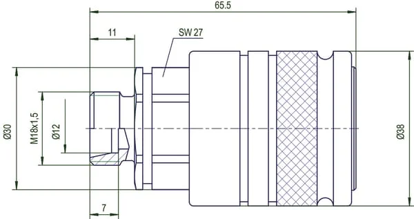 Gopart - SKPF12L18N - Female Coupling 12L