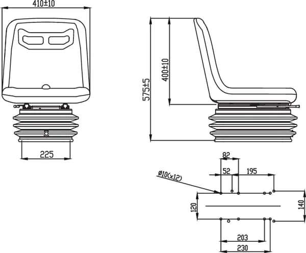 Gopart - TS51000GP - Gopart Air Suspension PVC Seat