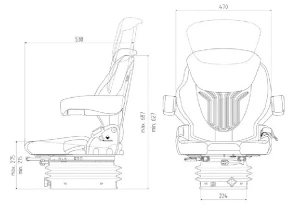 Grammer - G1289044 - Seat Compacto Basic M Grammer New Design