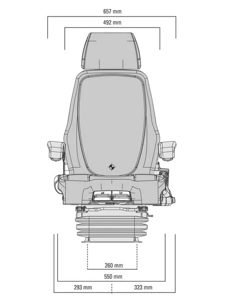 Grammer - G1294584 - Seat Actimo Evolution 12V For Dumper