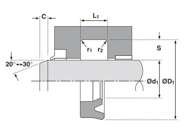 Hallite - SA284010 - Rod Seal 40x28x10mm Hallite