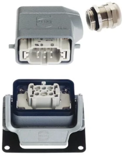Harting - HANKIT06BP - Connection Set Bulkhead 6p