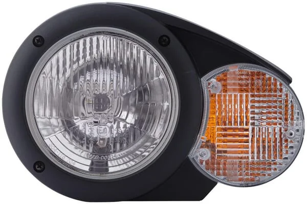Hella - 1E3996160011 - Headlight Halogen, Lh Round, 12V, White/Grey, Bolt On, Diameter 144.5mm