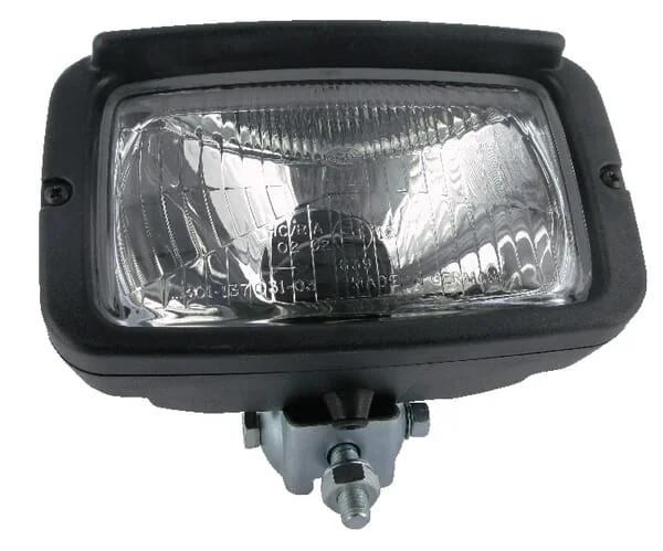 Hella - 1LB007145047 - Headlight Halogen, Rectangular, 12V, Transparent, Bolt On, 180x120x126mm