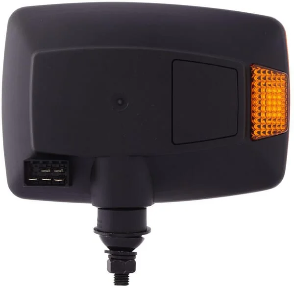 Hella - 1SA996120021 - Headlight Halogen, RH Rectangular, 12V, Transparent/Amber, Bolt On