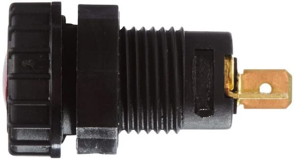 Hella - 2AA008594031 - Warning Light, Round, 12/24V, Red, Bolt On, Blade Terminal