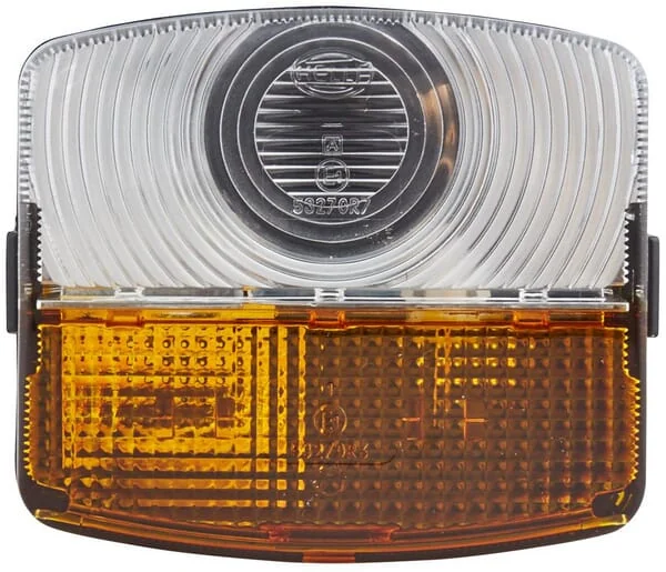 HELLA - 2BE003182101 - Blink- und Standlicht Rechts 21W Quadrat 12V Amber/Transparent Schraubmontage
